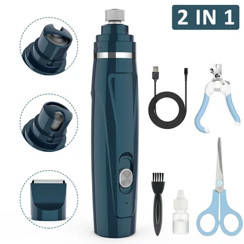 

Blue 2 in 1 Professional Pet Dog Hair Trimmer USB Charging Pet Hair Clipper Cat Hair Remover Grooming Hair Cutter Machine