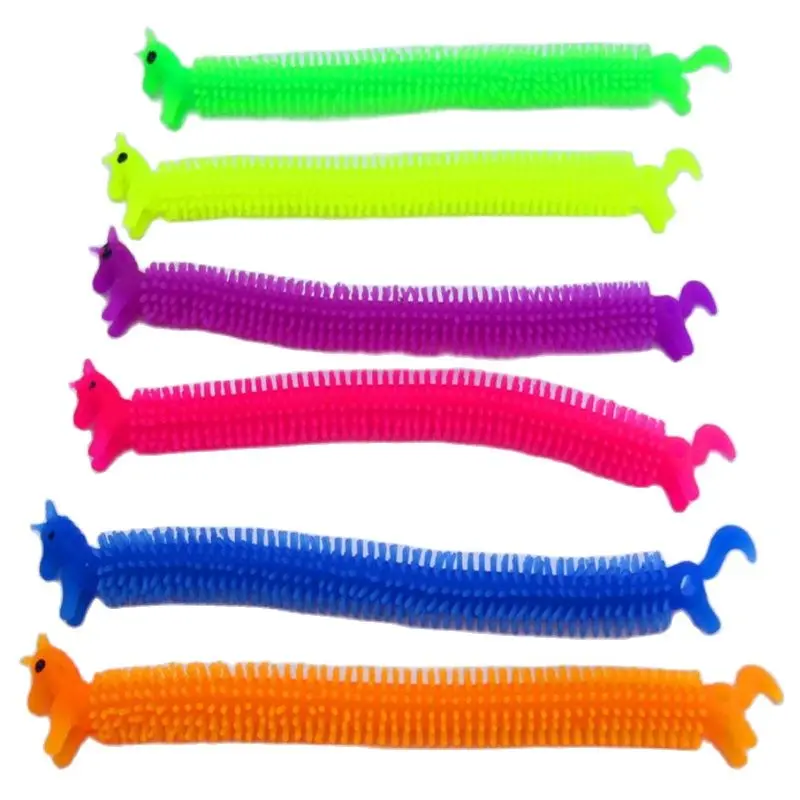 

Funny Stress Reliver Toys Worm Noodle Stretch String TPR Rope String Fidget Autism Vent Squeeze Toy for Adults Kids Children