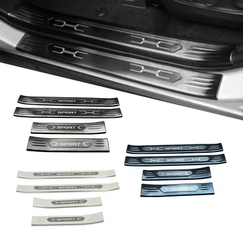 

4pcs Stainless Outer Side Door Sill Scuff Plate Cover Trim For Toyota RAV4 RAV-4 2019 2020