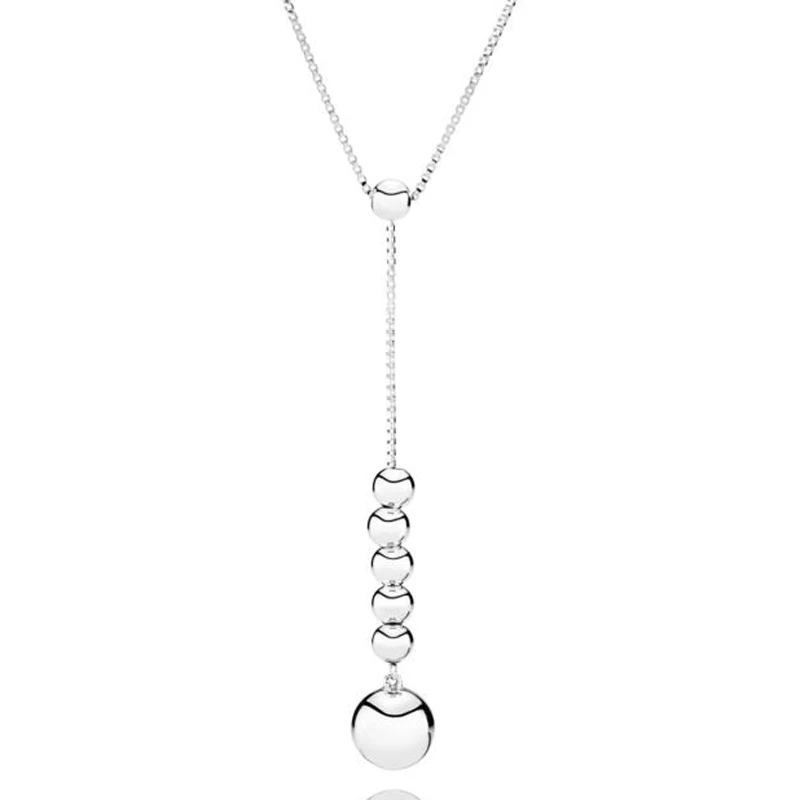 Shine Love Script Collie Moon And Stars цепочка из бисера ожерелье для женщин подарок Европа ювелирные изделия 925 пробы Серебряное Ожерелье - Окраска металла: 4