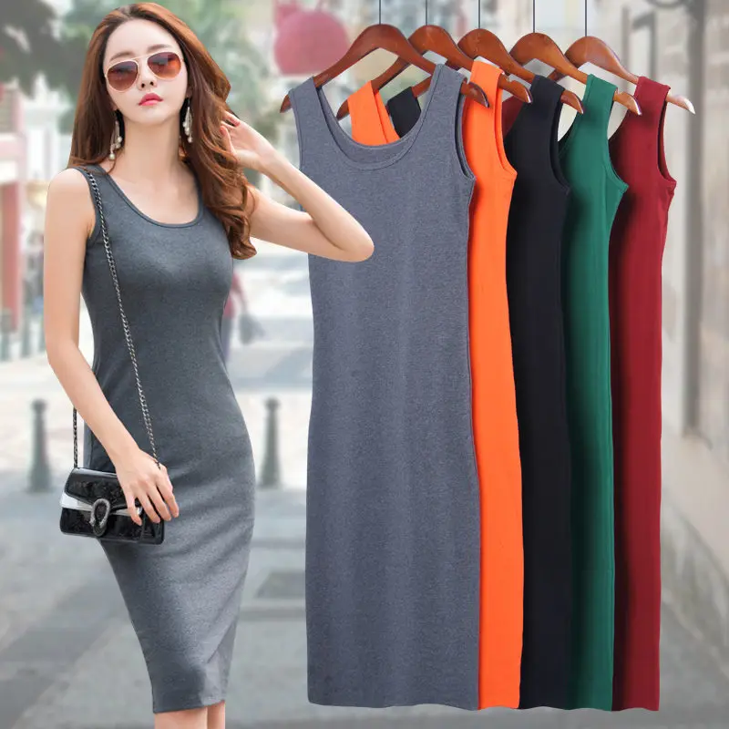 Long Cotton Tank Dress Hot Sale, 57 