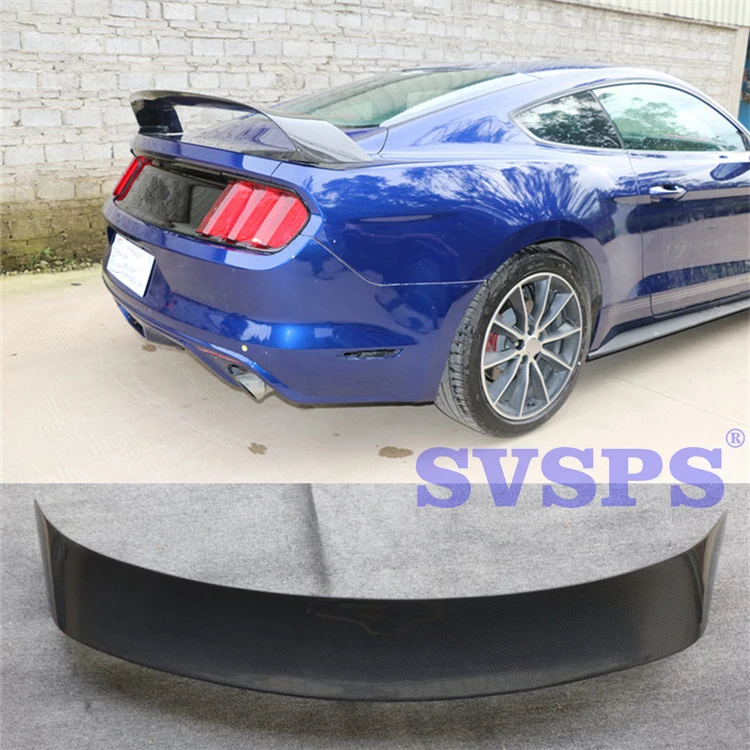 Высокое качество GT350R Стиль Настоящее углеродное волокно/Праймер Неокрашенный FRP автомобильный спойлер заднего багажника, крыла для Ford Mustang