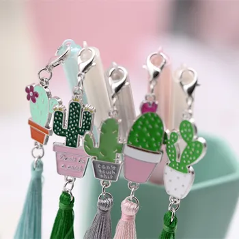

2 pcs/lot Cactus Tassel Pendant Gel Pen Ink Marker Pen School Office Writing Supply Stationery Escolar Papelaria