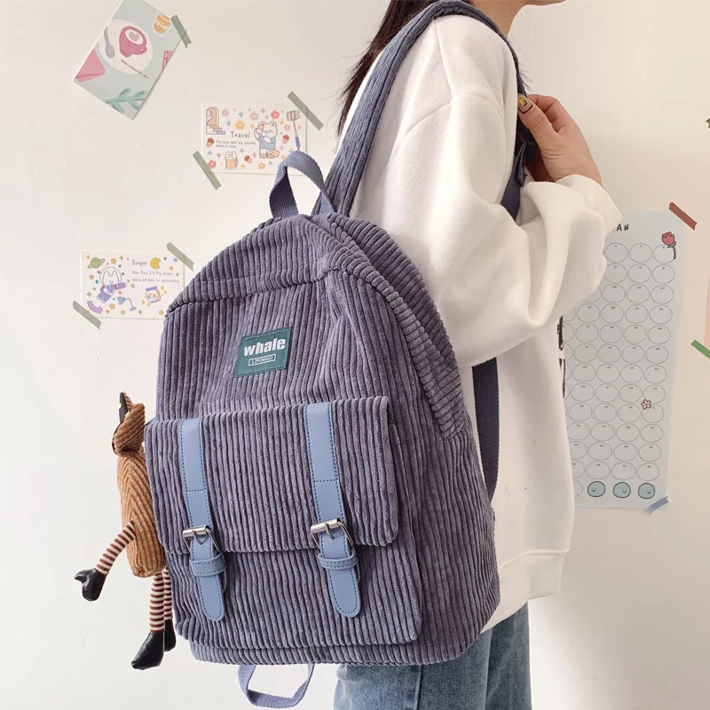 DCIMOR-mochila de PANA con hebilla para mujer, bolso de viaje informal de Color sólido, escolar, coreana