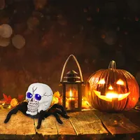 Lighting RC Spider Simulative Tarantula Spider Animal Robot Toy with Eye Flash Cute Magic Jokes Toy Walking Glowing Boy Game Toy