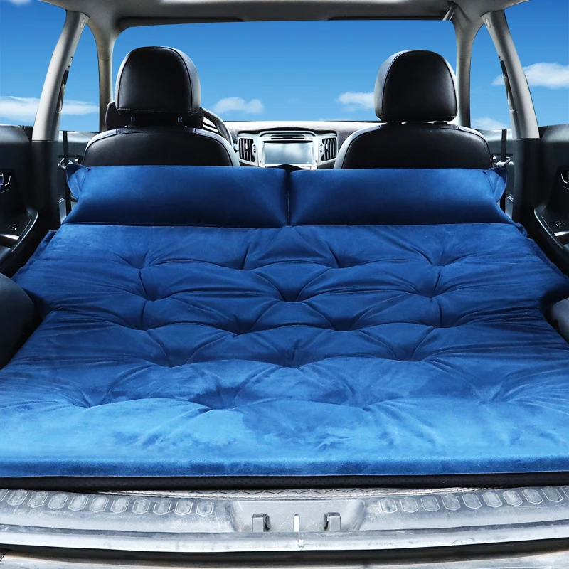 Автомобильная воздушная подушка для путешествий, надувная кровать, сшитая вручную машина для Lada 2108-2115 - Название цвета: Синий