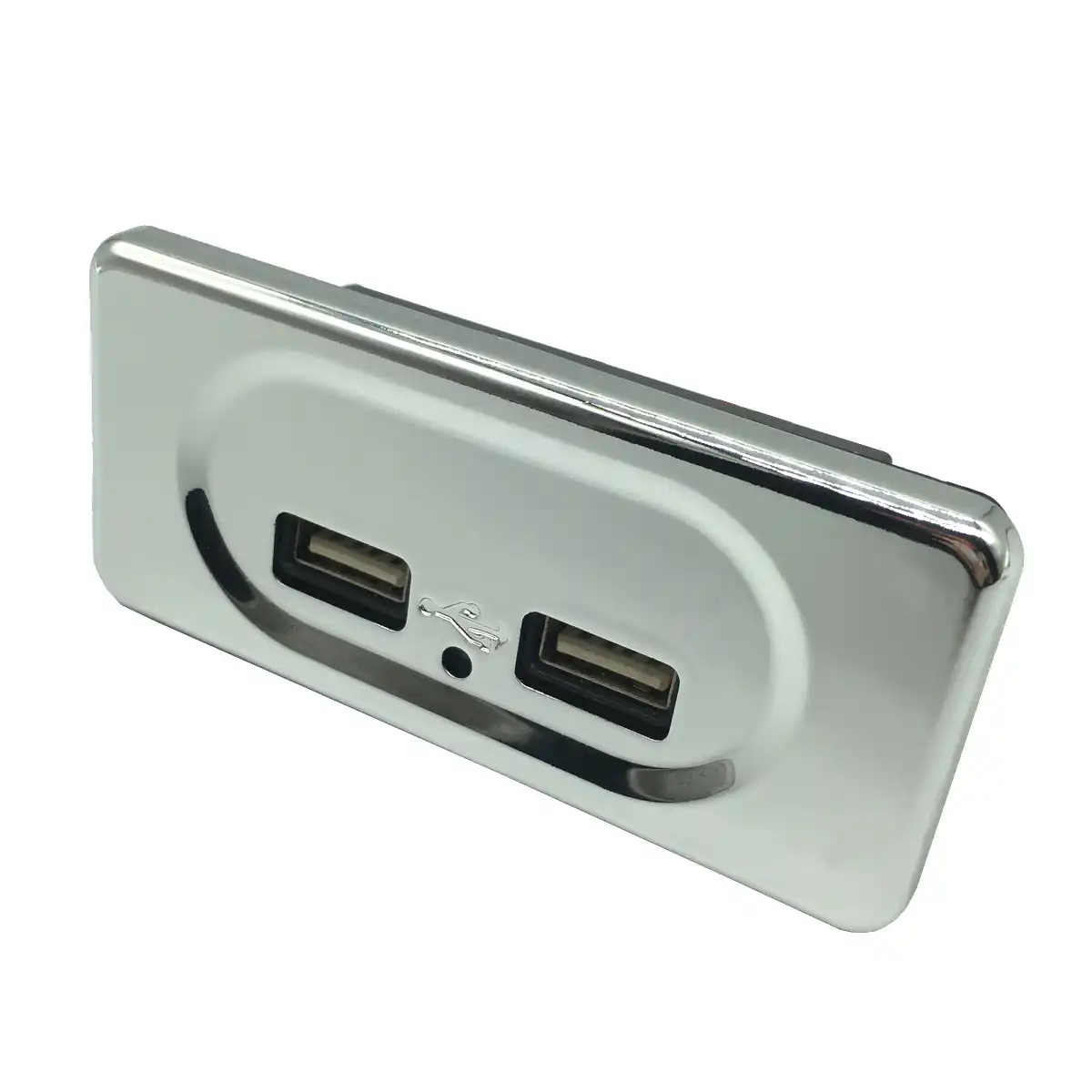 presa per caricabatterie con porta USB nera doppia ABS da 3.1A presa 12V LED impermeabile Caricatore USB per auto 