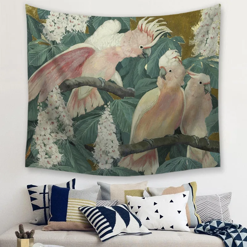 Bird Decorative Tapestries Hanging Wall Tapestries Mandala Bohemian Tapestry Landscape Wallpaper Wall Art Shawl Throw