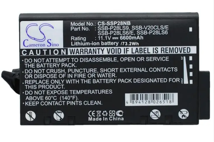 Cameron sino 6600 мАч батарея для SAMSUNG P28 cXVM 340 XTM 1500c II XTM 1600 XVC 715 XVC 725 V20 XVC 2400 V25 SSB-P28LS6/E