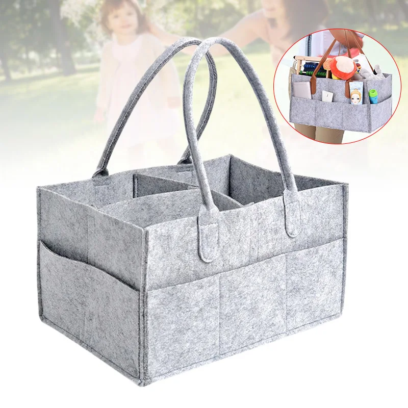 

Hot Selling Felt Diaper Bag Baby Diapers Bag Storgage Bag Felt Bag