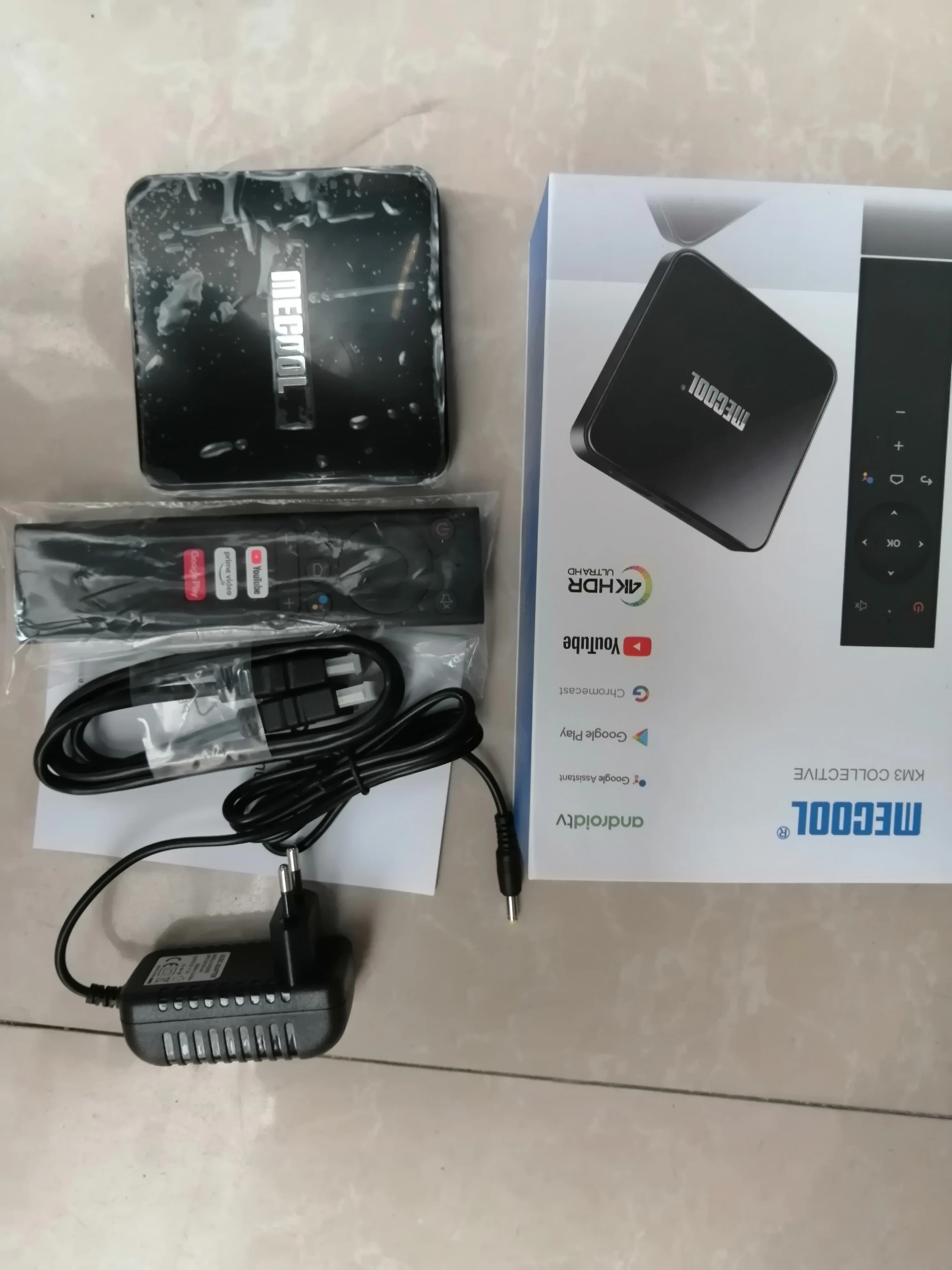 ТВ приставка MECOOL KM3 A TV Android tv 9 0 сертификация Google 4 ГБ 64 Amlogic S905X2 4K 2 4G 5G двойной Wi Fi BT4.0
