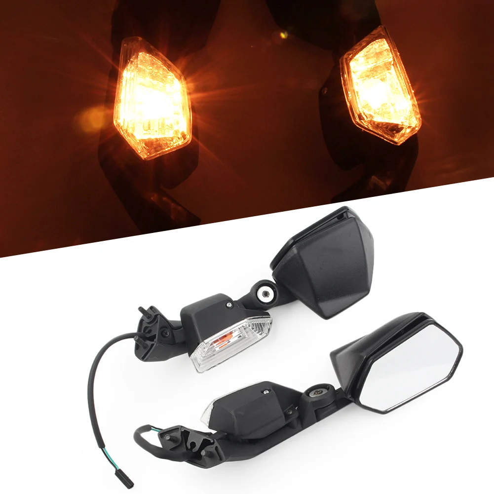 

Motorbike Rearview Side Mirrors w/ LED Turn Signal Assembly For Kawasaki Ninja ZX-10R ZX10R 2004-2011 & ZX-6R ZX6R 2005-2008
