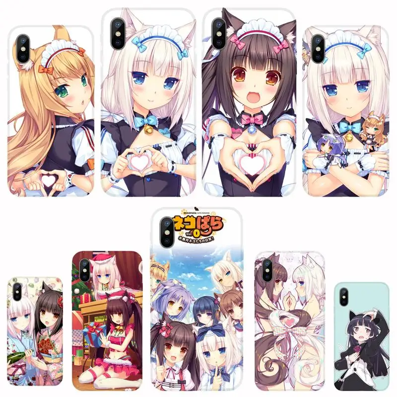Nekopara Chocola Vanilla cat girl Soft Phone Cover For iphone 4 4s 5 5s 5c se 6 6s 7 8 plus x xs xr 11 pro max | Мобильные телефоны