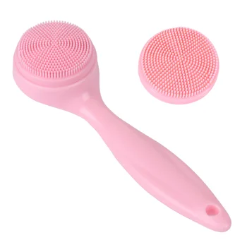 

Silicone Cleaning Brush Long Handle Face Cleansing Brush Multifunction Face Cleansing Tool for Women Female with Brush Head (Pin