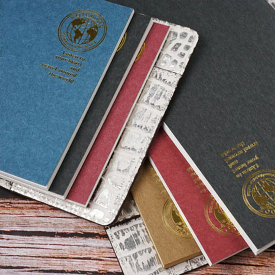 Retro Foil Gold Cover Travelers Notebook Refill Filler Paper for Midori Notebook and Journal Insert Refill Standard Passport 2