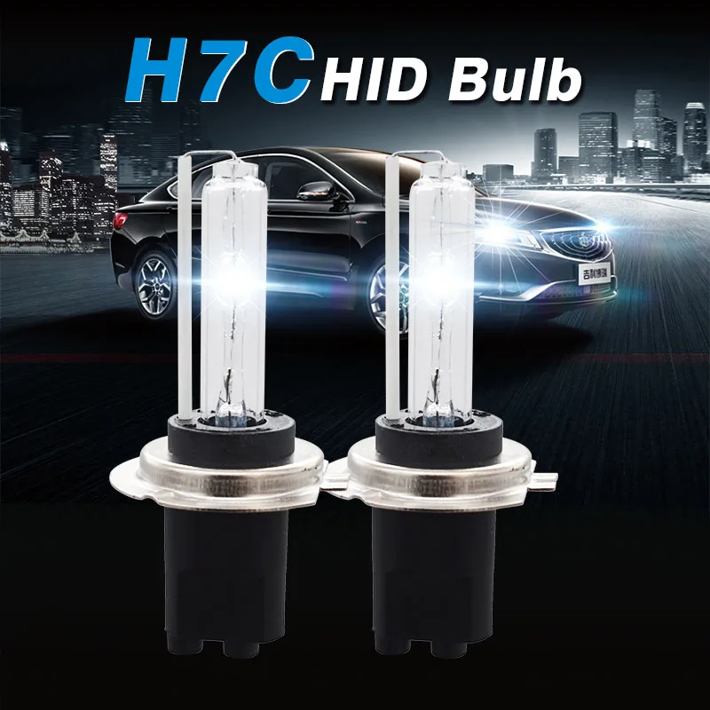 HIDLT 55W Xenon H7C HID Headlight Bulbs 35W Car Light Xenon H7 Metal Base HID Replacement Bulb Lamp 4300K 5000K 6000K 8000K (1)
