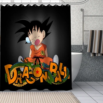 

Custom Dragon Ball Shower Curtains DIY Bathroom Curtain Fabric Washable Polyester for Bathtub Art Decor Drop Shipping