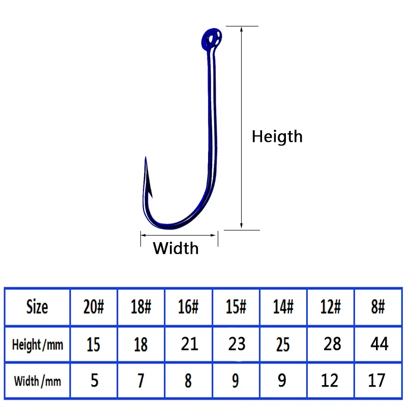 Simpleyi, 50 шт./лот, синие рыболовные крючки, рыболовные снасти, прочные рыболовные крючки, карповый крючок, колючий крючок, океан, река, озеро, Size8-20, приманка