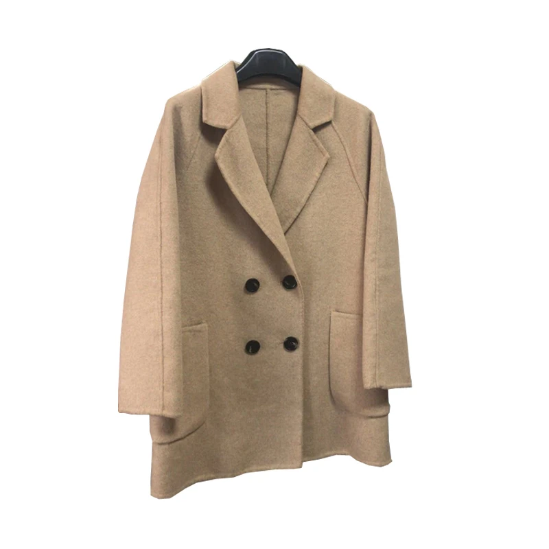 605Khaki Tcyeek Элегантное зимнее пальто женские Abrigo Mujer корейские тонкие 90% шерстяные пальто женские кашемировая шерсть куртка Hiver 1911055 - Цвет: 605Khaki