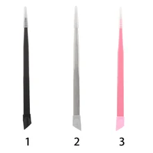 1 шт. Многофункциональный пинцет для ногтей с силиконовой прессованной головкой 3D наклейки Стразы с двойной головкой пинцет с заостренной головкой