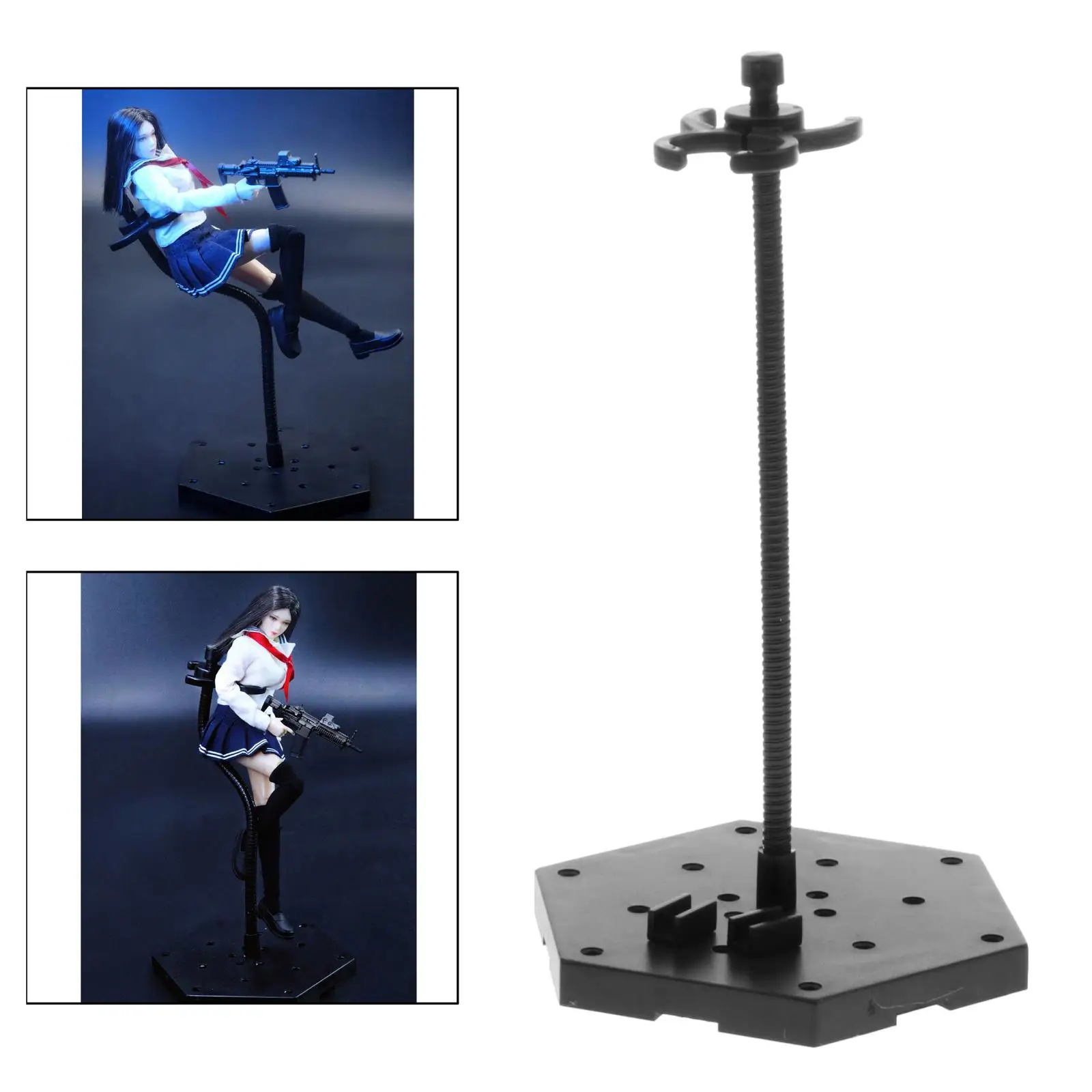 1Pcs Action Figure Stand 1/12 Action Figures Dolls Body Display Holder Metal Adjustable Action Man Support Rack