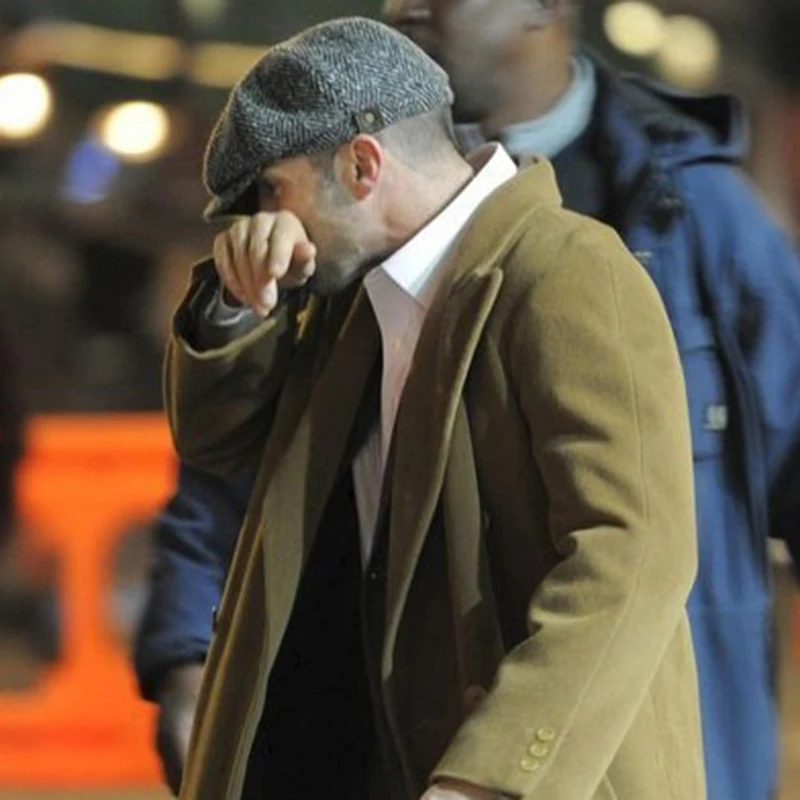 

Men Brood Newsboy Snap Hat Spring Autumn Fashion Men's Classic Herringbone Tweed Blend Cap TY66