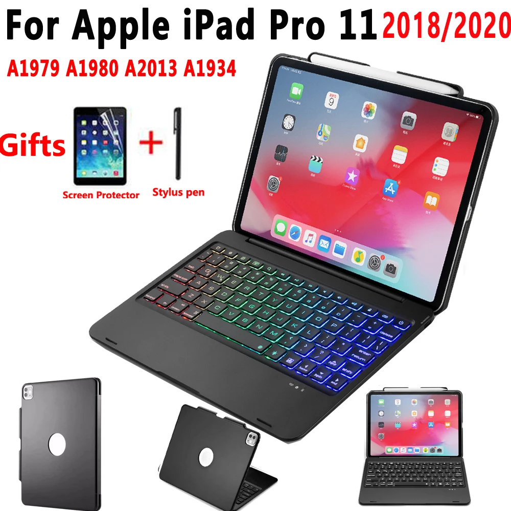 Чехол с Bluetooth-клавиатурой для iPad Pro 11 2018 A1979 A1980/A2013/A1934 | Компьютеры и офис