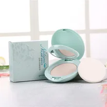 Натуральный контроль масла шелковистая Освежающая Пудра со спонжем 4 цвета прессованный порошок