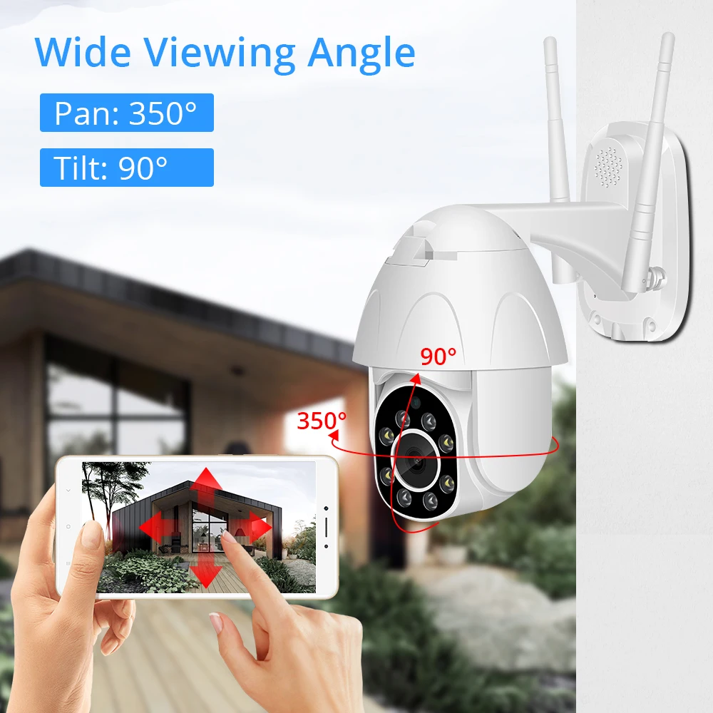 Купольная PTZ камера Zclever беспроводная IP с поддержкой Wi Fi 1080P|Камеры