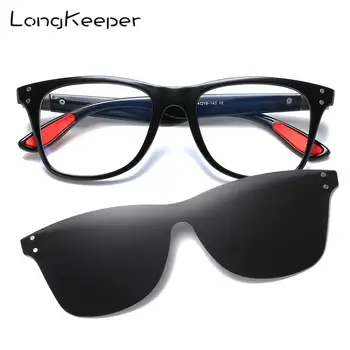 

TR90 Polarized Sunglasses Women Men Classic Anti-blue Light Glasses Frame Clear Lens Clip On Eyeglass Goggle Oculos UV400