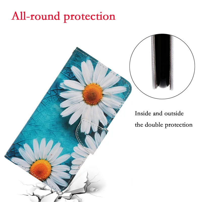 Flower Phone Case For Redmi Note 7A 8A 7 8 9 9S 9A 9C Pro Mi 10T Lite Flip Leather Wallet Card Slot Back Book Cover Fundas xiaomi leather case