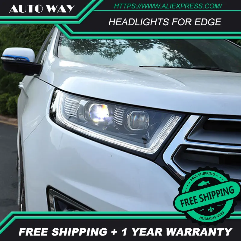Car styling LED HID Rio LED Ford Edge headlights Head Lamp case for Ford Edge 2015 2018