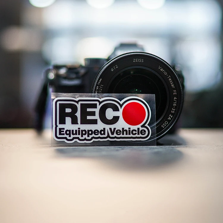 

REC Stickers Driving Recorder Camera Waterproof stickers Warning toys
