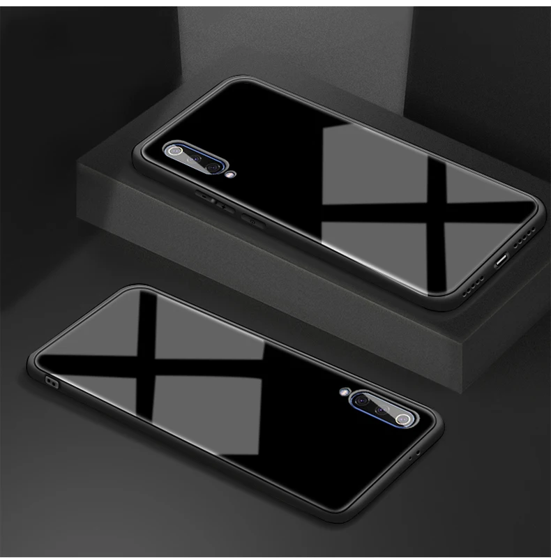 Для Xiaomi mi 9 чехол жидкостный мягкий силиконовый рамки покрытие закаленное Стекло чехол для Xiaomi mi 9 Lite SE mi CC9 CC9E mi A3