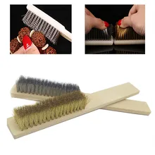 Производители оптом шифрование ручной работы Чистая щетка из медной проволоки 6 рядная деревянная ручка проволока из нержавеющей стали кисть для грецкого ореха C