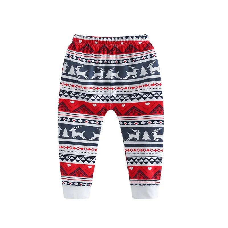 Christmas Family Clothes Parent-child Suit Printing Home Service Cotton Soft Two-piece Pajamas Holiday Costumes