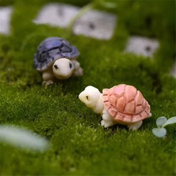 

1 Pair Decorative Stakes Turtles Micro Fairy Figurines Miniatures Garden Decor Accessories
