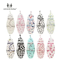 Комплект из 2 предметов, пеленка для новорожденных+ шапочка, Хлопковое одеяло, постельные принадлежности, милый спальный мешок для младенцев 0-6 месяцев