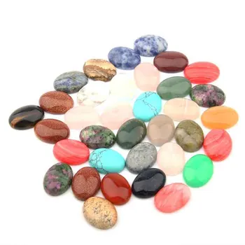 

10pcs Natural Stone Blue Turquoise Cabochon No Hole Beads for Making Jewelry DIY accessories Loose Elliptical shape Beads