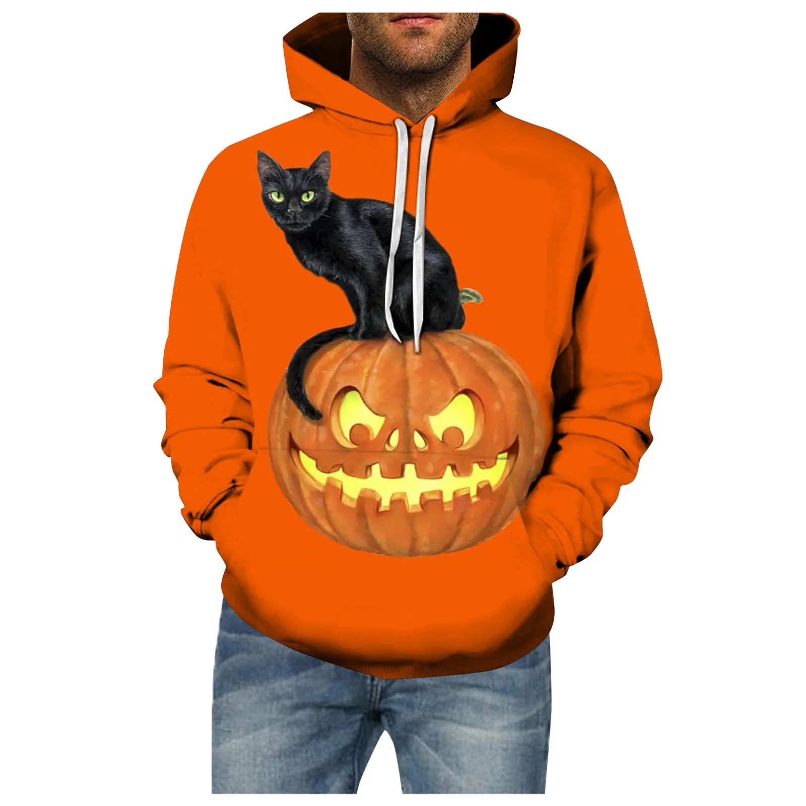 Kids Boys Printed Trick Or Treats Halloween Pumpkin Fleece Funny Sweatshirts Top