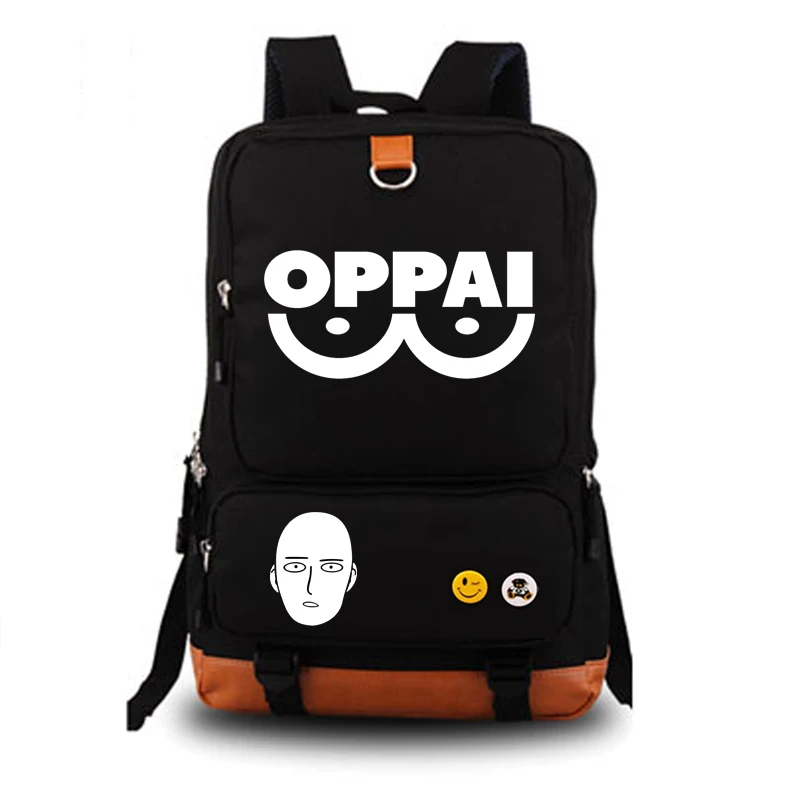 style1 black Один удар-Человек Школьная Сумка в стиле аниме рюкзак студенческий школьный рюкзак ноутбук рюкзак повседневный рюкзак - Цвет: style1 black