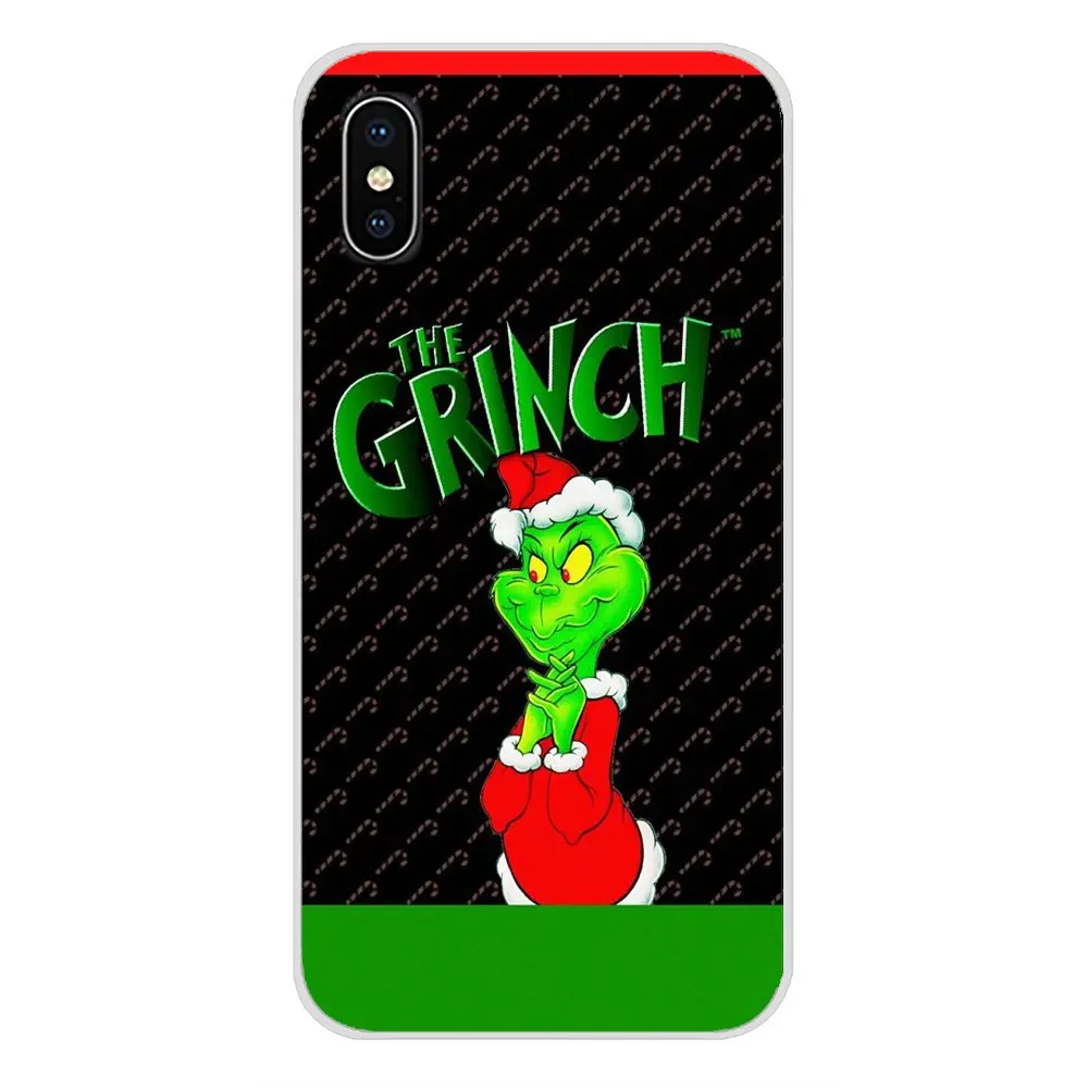 Дизайнерский чехол для Apple IPhone X XR XS MAX 4 4s 5 5S 5C SE 6 6S 7 8 Plus ipod touch 5 6 зеленый монстр Grinch палантин Рождество - Цвет: images 7