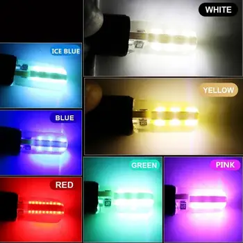 

10 pcsT10 Silica Gel COB LED Bulbs Super Bright Silicone Shell parking light Turn Side Signal Light License plate reading Lamp