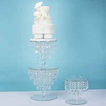 

5pcs/lot Cake Stand Luxury Acrylic Flower Rack Wedding Centerpieces For Home Party Decoration