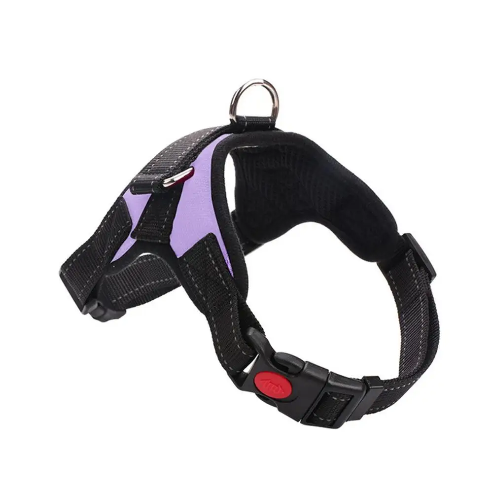 purple Собака Тяговый канат кости взрывозащищенный Оксфорд ткань шлейка для животных Собака Грудь на ремешках прочный - Цвет: purple