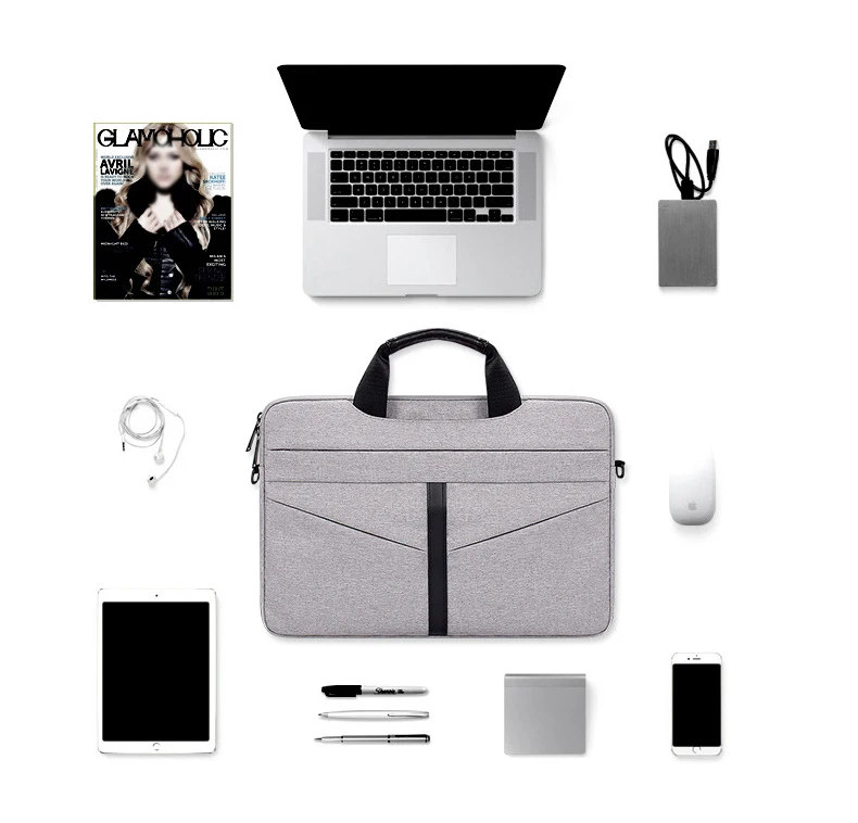 Сумка для ноутбука из ткани Оксфорд для Dell huawei Xiaomi Asus lenovo Shoulderbag сумка для Macbook Air Pro 13,3 14,1 15,4 15,6 сумка