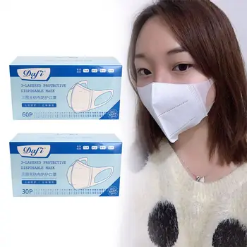 

Children / Adult Dustproof Safety Face Mask Disposable Anti Pollution Filter Mouth-Muffle Earloop 3D Foldable Respirator