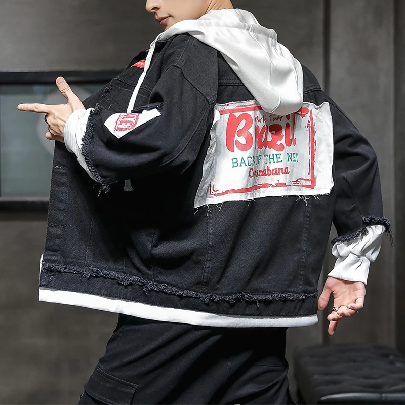 

2020 New Japanes broken Men Jacket Coat Man Hip Hop Streetwear Men Jacket Coat Bomber Jacket Men Clothes