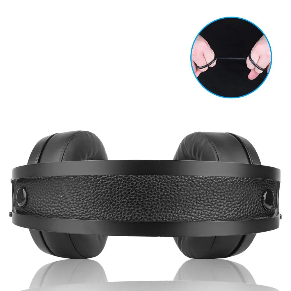 T 803A Professional Led Light Gaming Headphones for Computer PS4 Adjustable Bass Stereo PC Gamer Over Ear Wired Headset With Mic