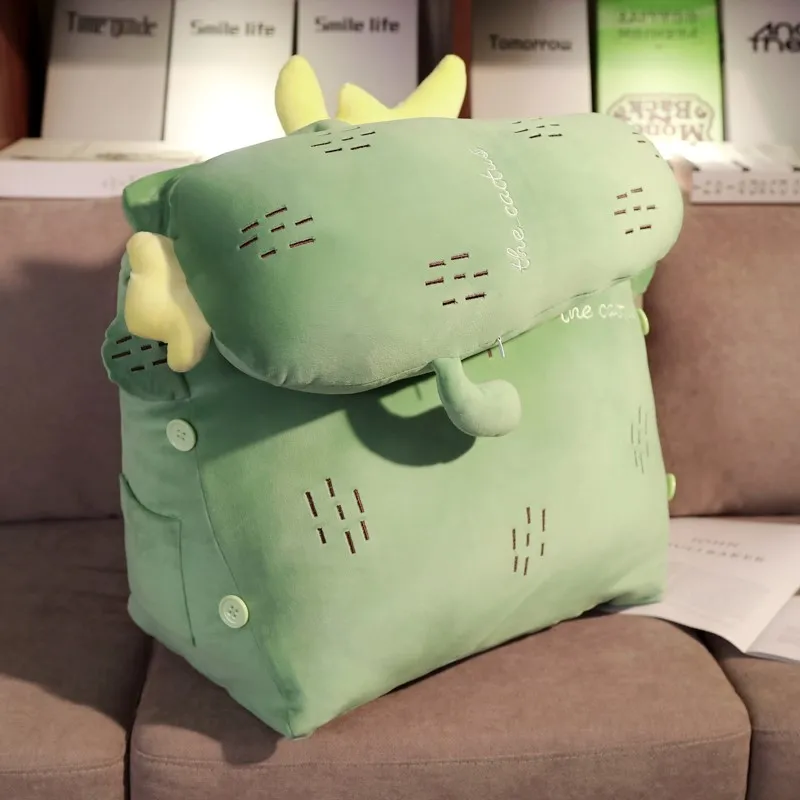 Nordic Triangle Sofa Cushion Bed Office Chair Large Cartoon Pregnant Women Waist Green Ins Cushion Gift Coussin Home Decor FK002